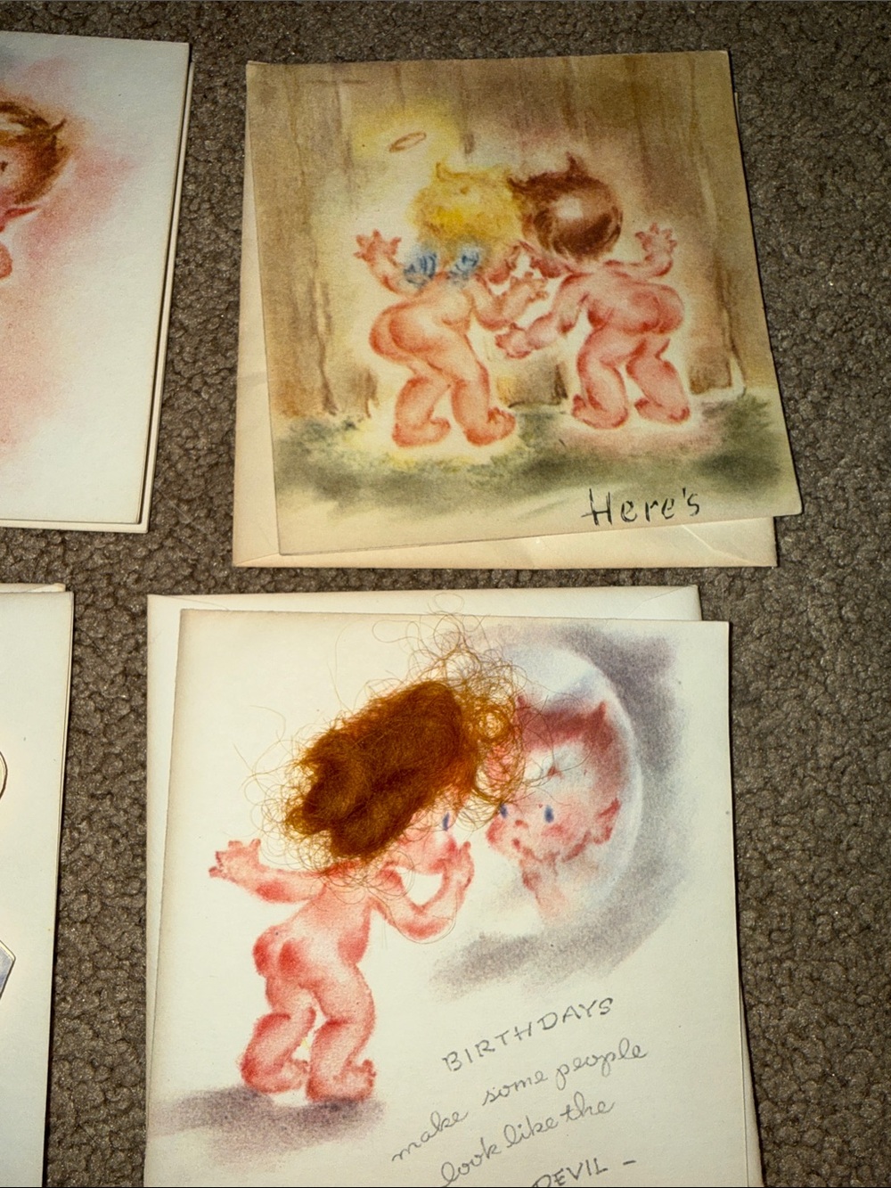 Saints 'n' Sinners Vintage Party Greeting Card Set - Pink/Cream - Picture 3 of 13